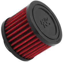 Load image into Gallery viewer, K&amp;N 1 inch ID 3 inch OD 2.375 inch H Rubber Base Crankcase Vent Filter - Side View