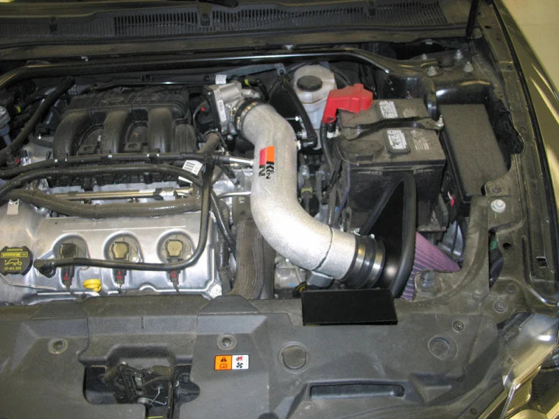 K&N 10-11 Ford Taurus 3.5L V6 Silver Typhoon Cold Air Intake - Side View