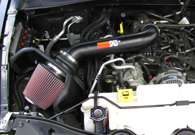 K&N 10-11 Jeep Liberty 3.7L V6 High Flow Performance Intake Kit - Side View