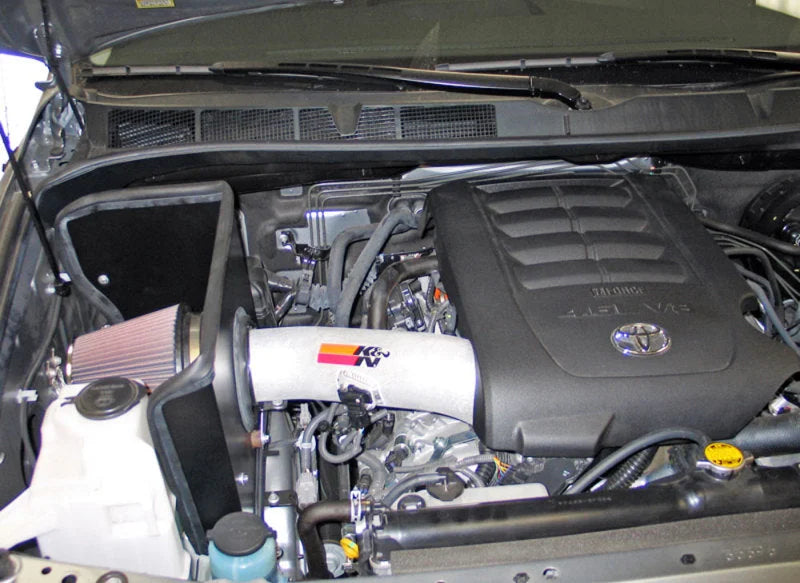 K&N 10-11 Toyota Tundra/Sequoia 4.6L V8 High Flow Performance Intake - Side View