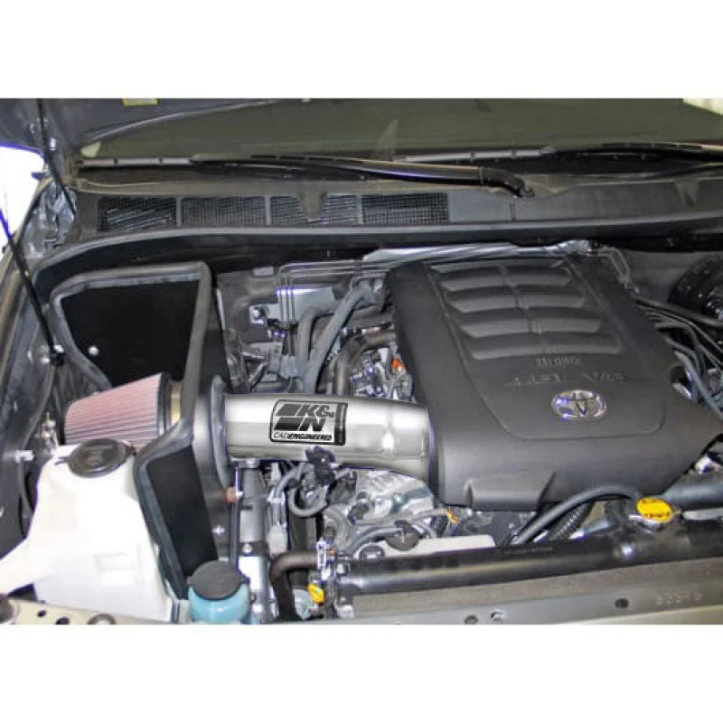K&N 10-11 Toyota Tundra/Sequoia 4.6L V8 High Flow Performance Intake - Back View