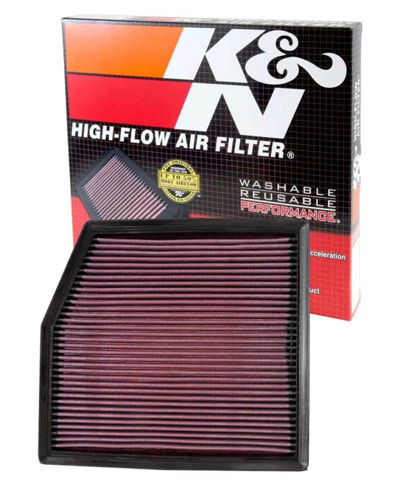 K&N 10-12 BMW 135i/335i/335i XDrive/X1 35i 3.0L L6 (E90) Replacement Air Filter - Additional View 9