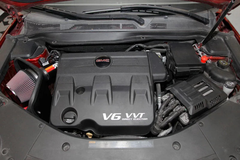 K&N 10-12 Chevy Equinox / GMC Terrain 3.0L V6 High-Flow Perf Intake Kit - Side View
