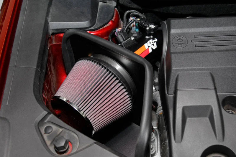 K&N 10-12 Chevy Equinox / GMC Terrain 3.0L V6 High-Flow Perf Intake Kit - Back View