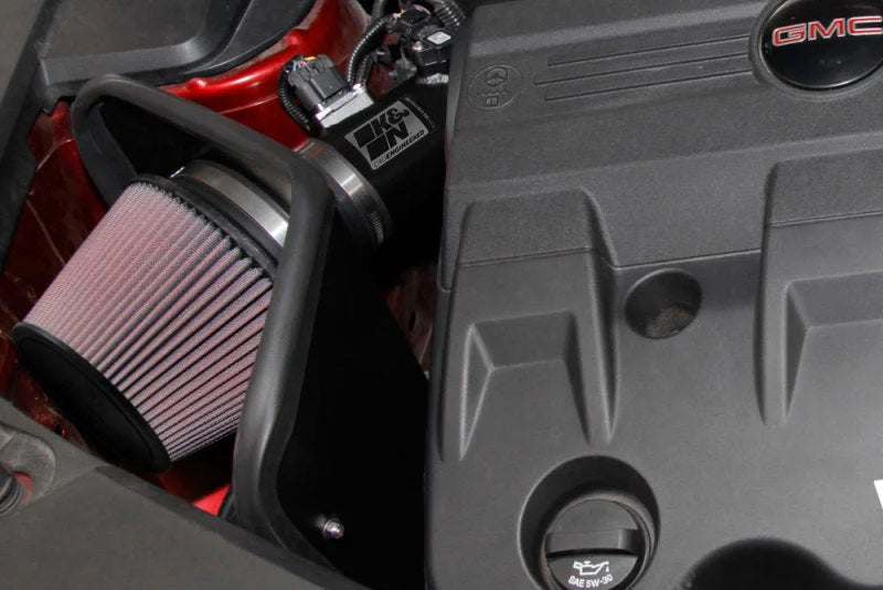 K&N 10-12 Chevy Equinox / GMC Terrain 3.0L V6 High-Flow Perf Intake Kit - Installation View