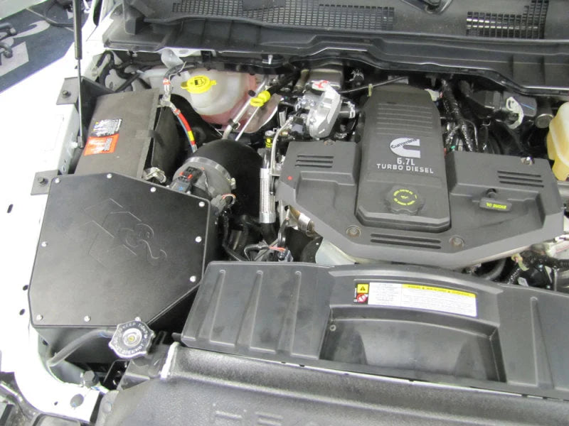 K&N 10-12 Dodge Ram 2500/3500 6.7L L6 Diesel AirCharger Performance Intake Kit - Side View