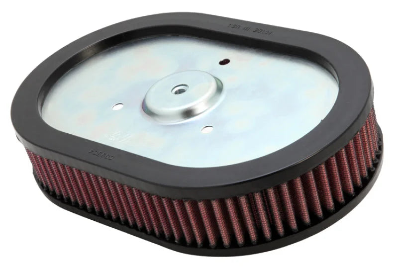 K&N 10-12 Harley Davidson FLHXSE/FLSTSE / 11-12 FLHTCUSE / 11 FLTRUSE Replacement Air Filter - Side View
