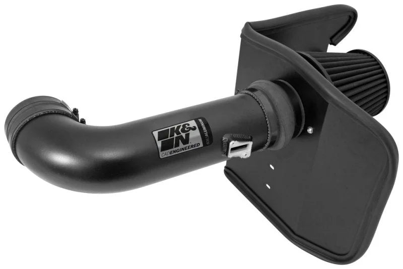K&N 10-13 Chevy Camaro 6.2L V8 Black Performance Intake Kit - Installation View