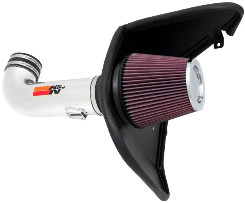 K&N 10 Camaro 6.2L V8 Polished Typhoon Short Ram Intake - Installation View