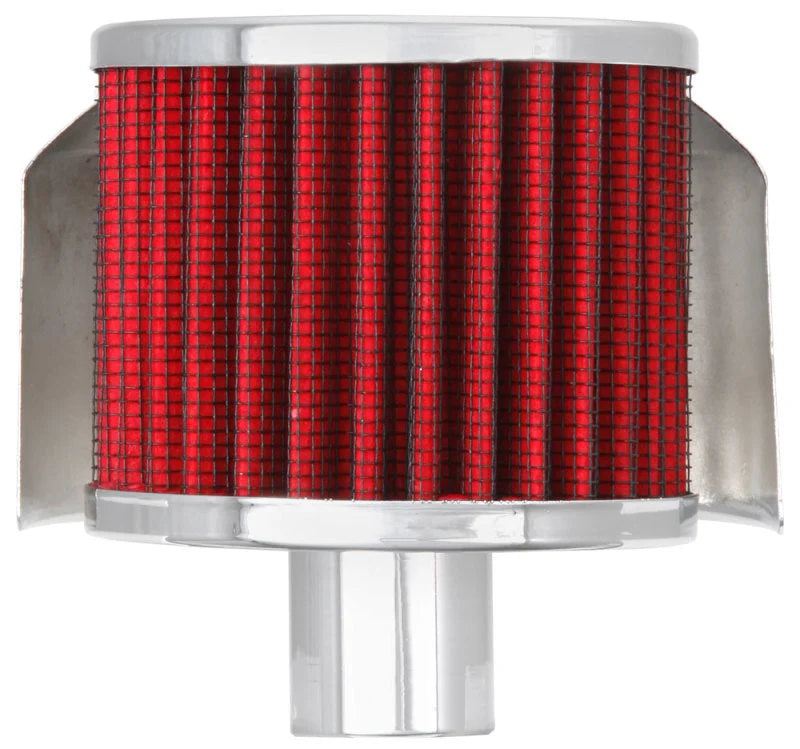 K&N 1.00in Flange ID x 3in OD x 2.5in Height Vent Filter - Side View