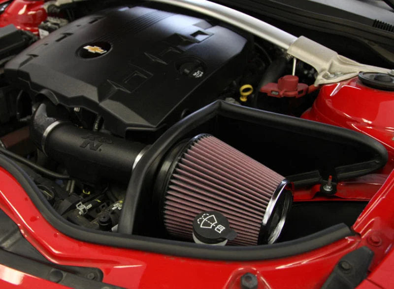 K&N 11-12 Chevy Camaro 3.6L V6 AirCharger Performance Intake - Back View