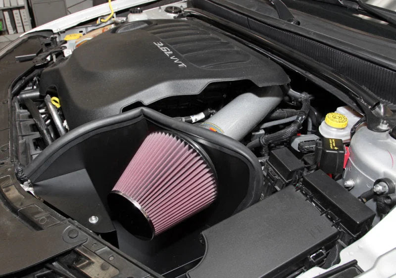 K&N 11-13 Dodge Avenger 3.6L V6 Silver Typhoon Intake - Side View