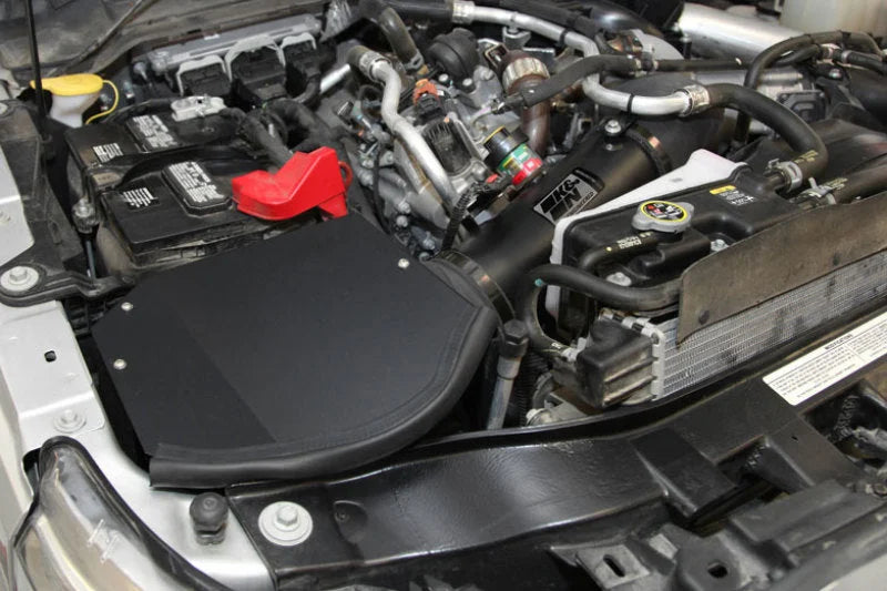K&N 11-13 Ford F250/F350/F450/F550 Super Duty 6.7L V8 DSL Black Performance Intake Kit - Back View