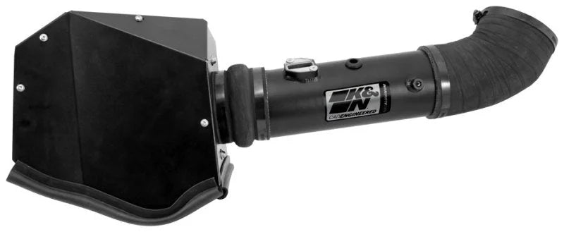 K&N 11-13 Ford F250/F350/F450/F550 Super Duty 6.7L V8 DSL Black Performance Intake Kit - Installation View