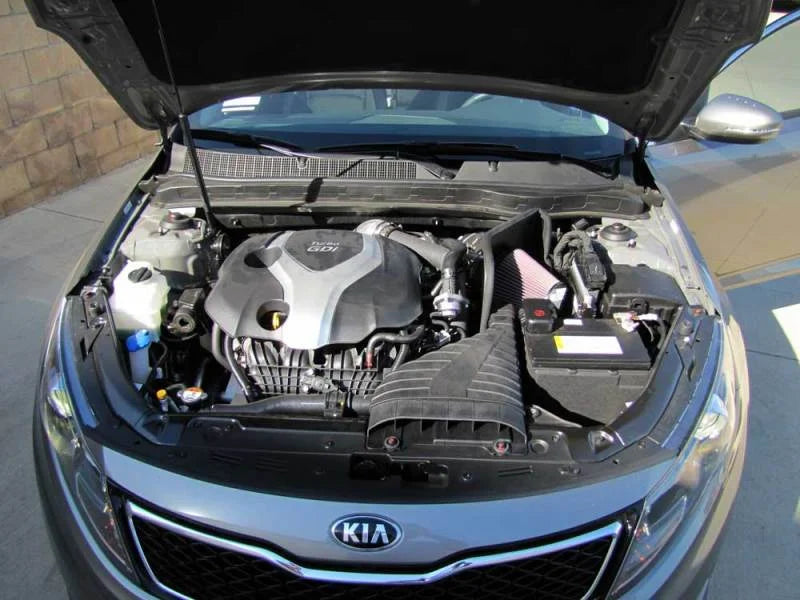 K&N 11-13 Hyundai Sonata 2.0L L4 Turbo / 11-13 Kia Optima 2.0L L4 Turbo Typhoon Intake - Back View
