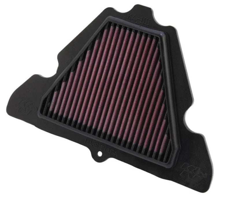 K&N 11-13 Kawasaki Z1000 1000/ ZX1000 Ninja / 11-12 Z1000 SX / 12 Versys 1000 Replacement Air Filter - Side View