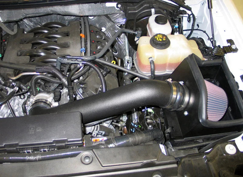 K&N 11-14 Ford F-150 5.0L V8 Performance Intake Kit - Side View