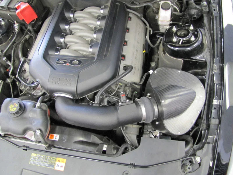 K&N 11-14 Ford Mustang GT 5.0L V8 Performance Intake Kit - Side View