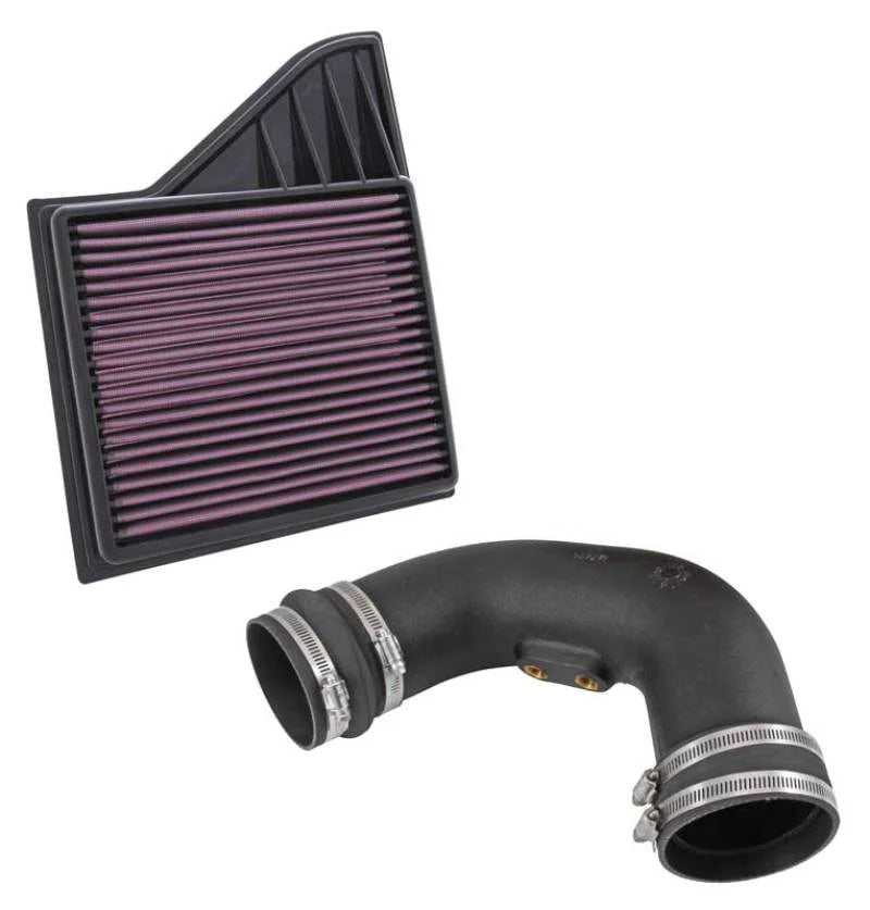 K&N 11-14 Ford Mustang GT 5.0L V8 Performance Intake Kit - Back View