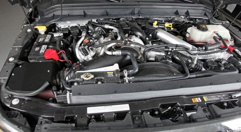 K&N 11-15 Ford Super Duty 6.7L V8 Performance Intake Kit - Side View