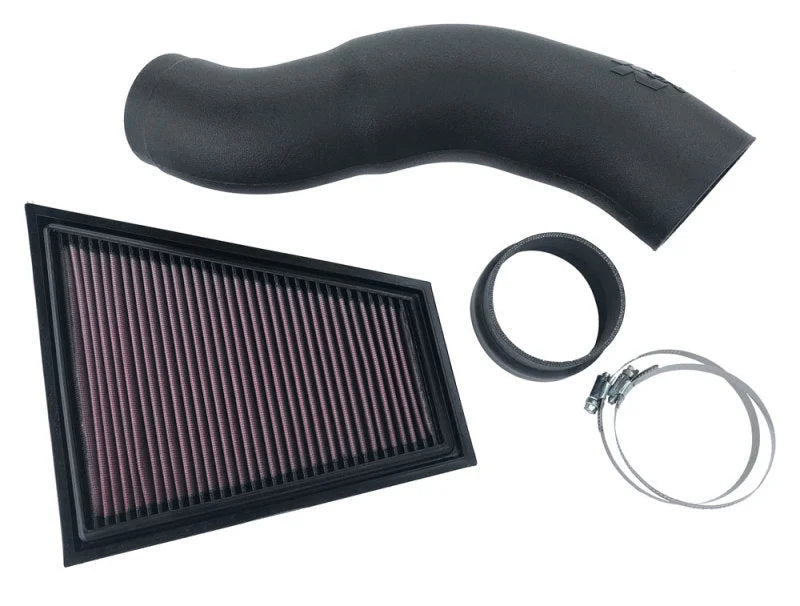 K&N 11-17 BMW 520i/528i N20 2.0L F/I Performance Air Intake System - Side View