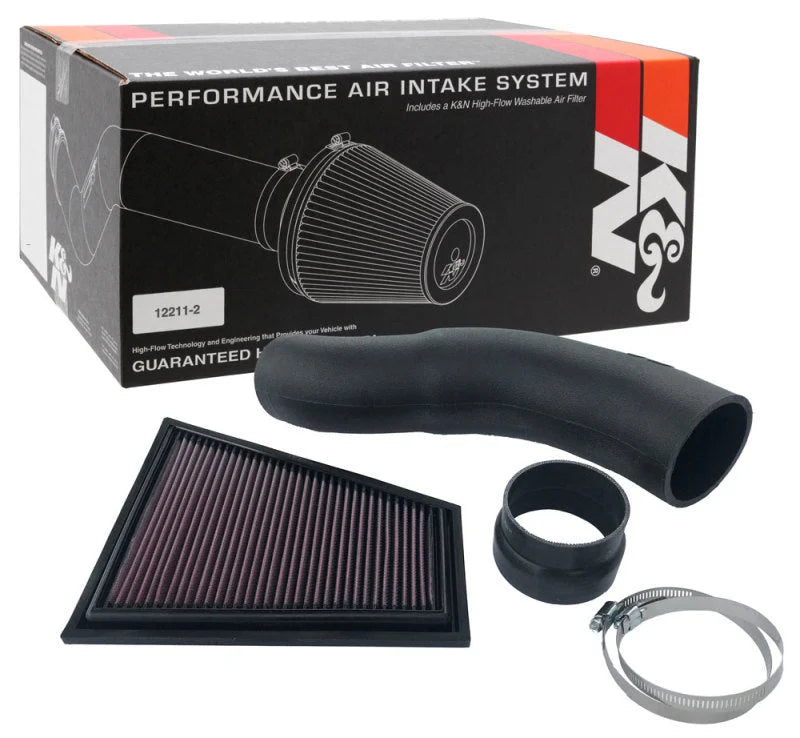 K&N 11-17 BMW 520i/528i N20 2.0L F/I Performance Air Intake System - Installation View