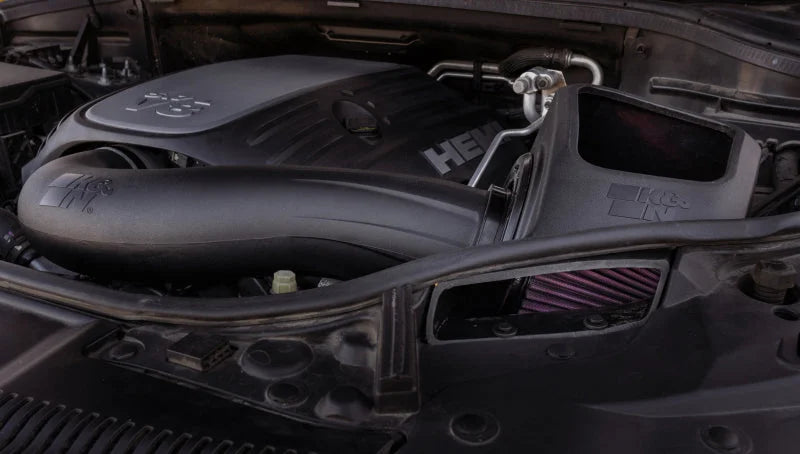 K&N 11-22 Jeep Grand Cherokee V8-5.7L F Performance Air Intake System - Back View
