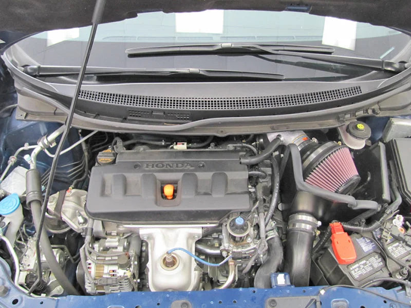 K&N 12-13 Honda Civic 1.8L L4 Silver Typhoon Intake - Side View