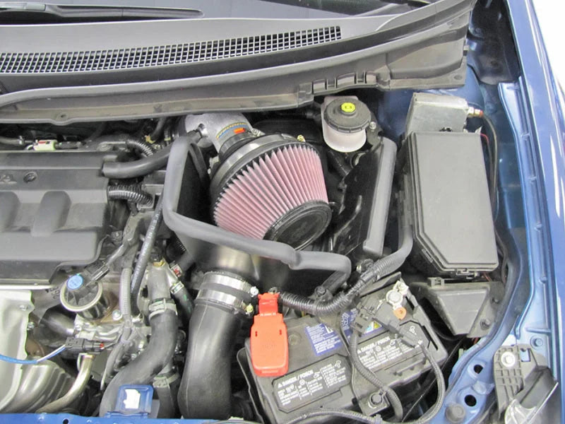 K&N 12-13 Honda Civic 1.8L L4 Silver Typhoon Intake - Back View