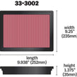 Load image into Gallery viewer, K&amp;N 12 Isuzu D-Max 2.5L L4 DSL Replacement Air Filter - Side View