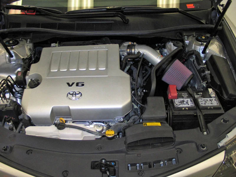 K&N 12 Toyota Camry 3.5L V6 Silver Short Ram Typhoon Intake - Side View