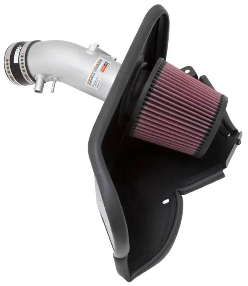 K&N 12 Toyota Camry 3.5L V6 Silver Short Ram Typhoon Intake - Back View