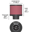 Load image into Gallery viewer, K&amp;N 1.25in Flange ID x 3in OD x 2.5 inch H Rubber Base Crankcase Vent Filter - Main Product View