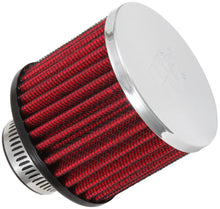 Load image into Gallery viewer, K&amp;N 1.25in Flange ID x 3in OD x 2.5in H Rubber Base Crankcase Vent Filter - Main Product View