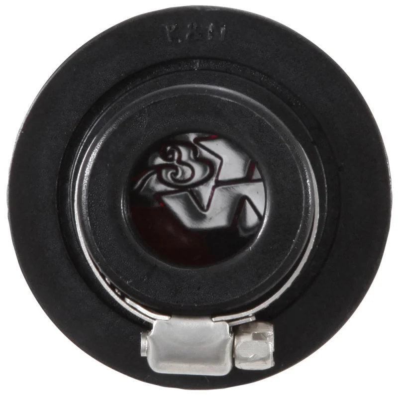 K&N 1.25in Flange ID x 3in OD x 2.5in H Rubber Base Crankcase Vent Filter - Back View