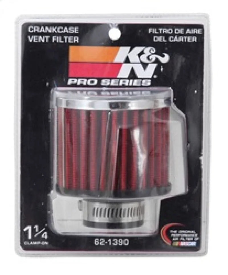 K&N 1.25in Flange ID x 3in OD x 2.5in H Rubber Base Crankcase Vent Filter - Additional View 6