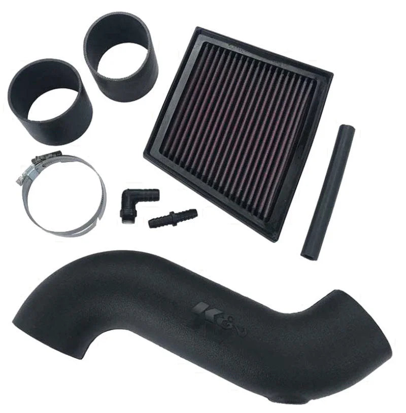 K&N 13-17 Ford Fiesta ST 1.6L (Will Not Fit US Models - Intl Only) F/I Performance Air Intake System - Side View