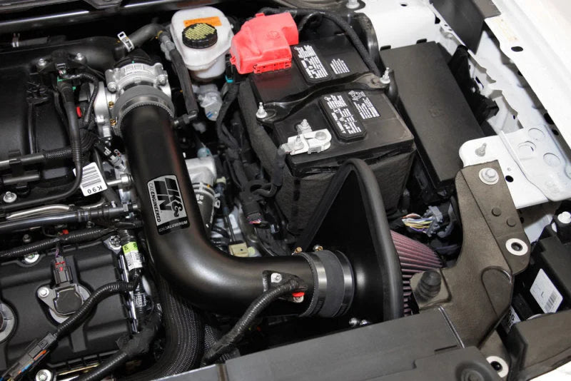 K&N 13 Ford Explorer 3.5L V6 Performance Intake Kit - Side View