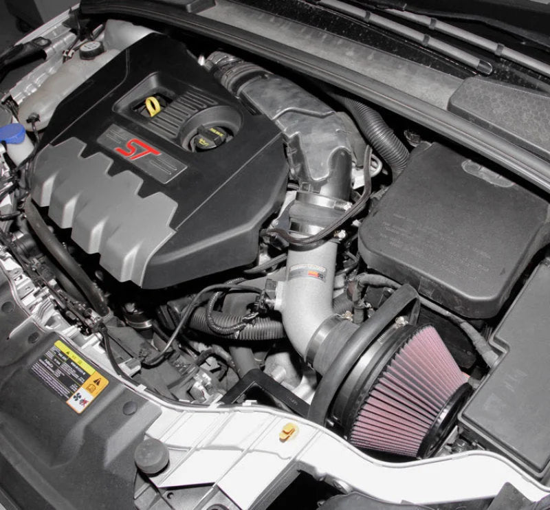 K&N 13 Ford Focus ST L4-2.9L F/I Typhoon Performance Intake - Back View