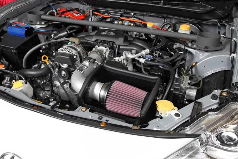 K&N 13 Subaru BRZ 2.0L / 13 Scion FR-S 2.0L Silver 69 Series Typhoon Intake - Back View