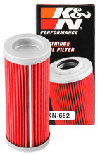 Load image into Gallery viewer, K&amp;N 1.313in OD x 3.438in H Oil Filter - Installation View