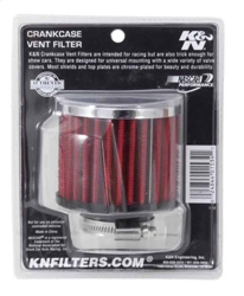 K&N 1.375 inch ID 3 inch OD 2.5 inch H Clamp On Crankcase Vent Filter - Additional View 5