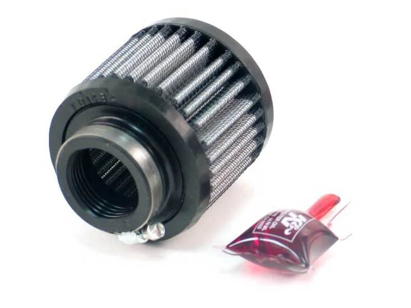 K&N 1.375in Flange ID x 3in OD x 2.5in H Rubber Base Crankcase Vent Filter - Main Product View