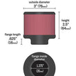 Load image into Gallery viewer, K&amp;N 1.375in Flange ID x 3in OD x 2.5in H Rubber Base Crankcase Vent Filter - Side View