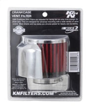 Load image into Gallery viewer, K&amp;N 1.375in Flange ID x 3in OD x 2.5in Height Clamp On Crankcase Vent Filter - Side View