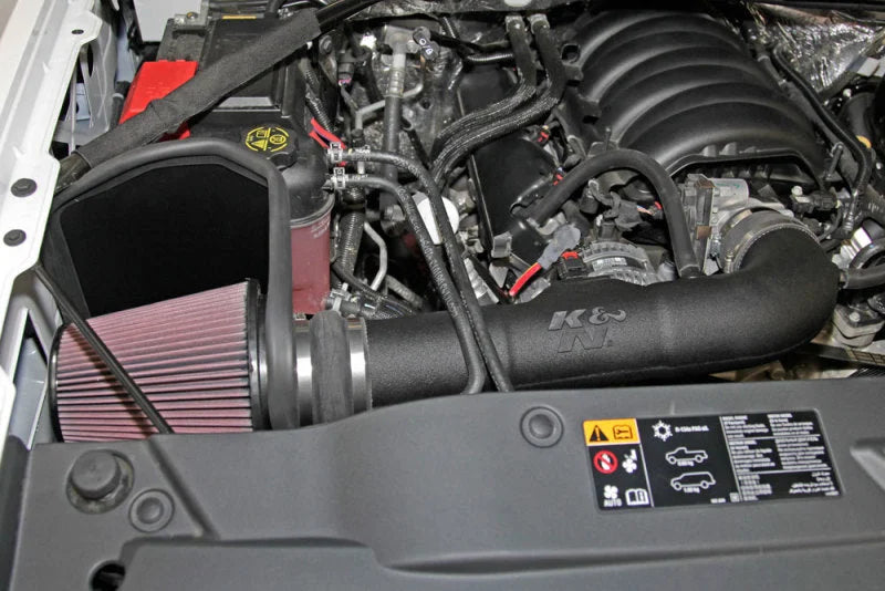 K&N 14-15 Chevy/GMC 1500 V-8 5.3/6 2L Performance Intake Kit - Side View