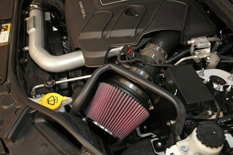 K&N 14-15 Jeep Grand Cherokee 3.0L V6 Turbo Diesel Performance Intake Kit - Back View