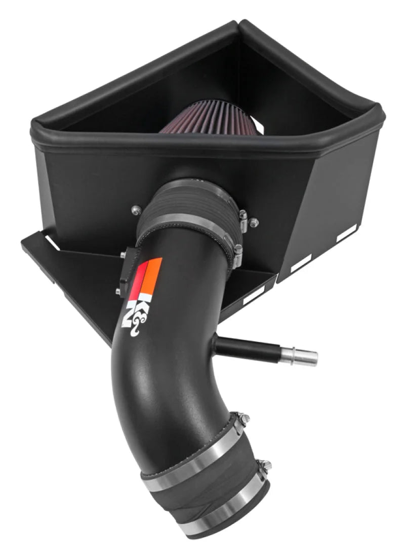 K&N 14-15 Ram 2500/3500 6.4L V8 High Flow Performance Intake Kit - Back View