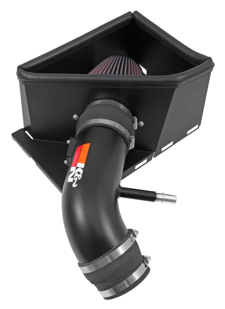K&N 14-15 Ram 2500/3500 6.4L V8 High Flow Performance Intake Kit - Back View