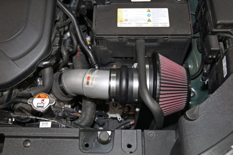 K&N 14-16 Kia Soul L4 2.0L Typhoon Cold Air Intake Aluminum Silver - Side View